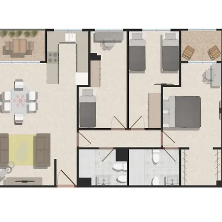 Apartament Jardines Del Turia - Espacioso Apartamento Walencja